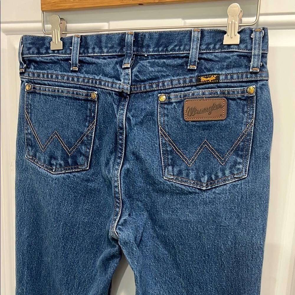 Classic wrangler Blue Denim Jeans size 33 - Picture 3 of 10